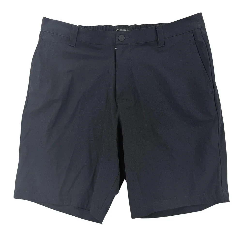 Banana Republic‎ Shorts Mens 38 Black Microfiber Chino Stretch 9